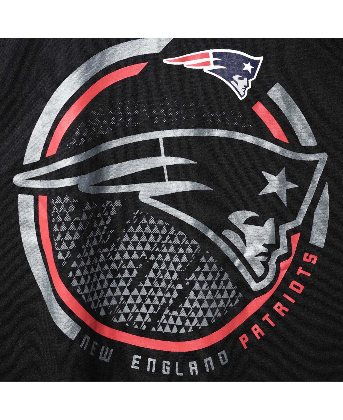 Men's Big and TallNew England Patriots Color Pop T-shirt - Black