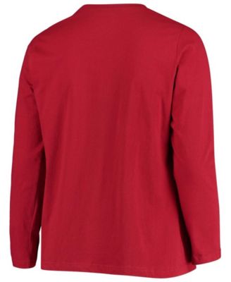 Women's Plus Size Cardinal Arizona Cardinals Primary Logo Long Sleeve T-shirt