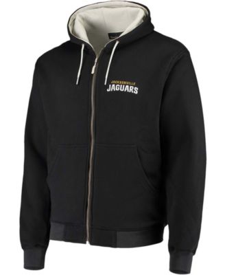 Men's Black Jacksonville Jaguars Craftsman Thermal Lined Full-Zip Hoodie