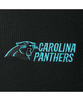Men's Black Carolina Panthers Maverick Thermal Henley Long Sleeve T-shirt