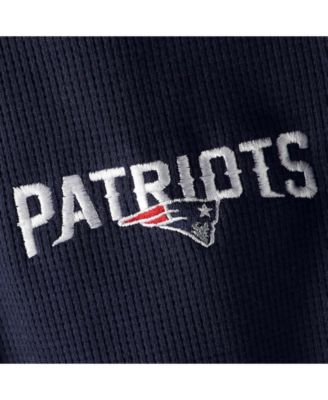 Men's Navy New England Patriots Maverick Thermal Henley Long Sleeve T-shirt