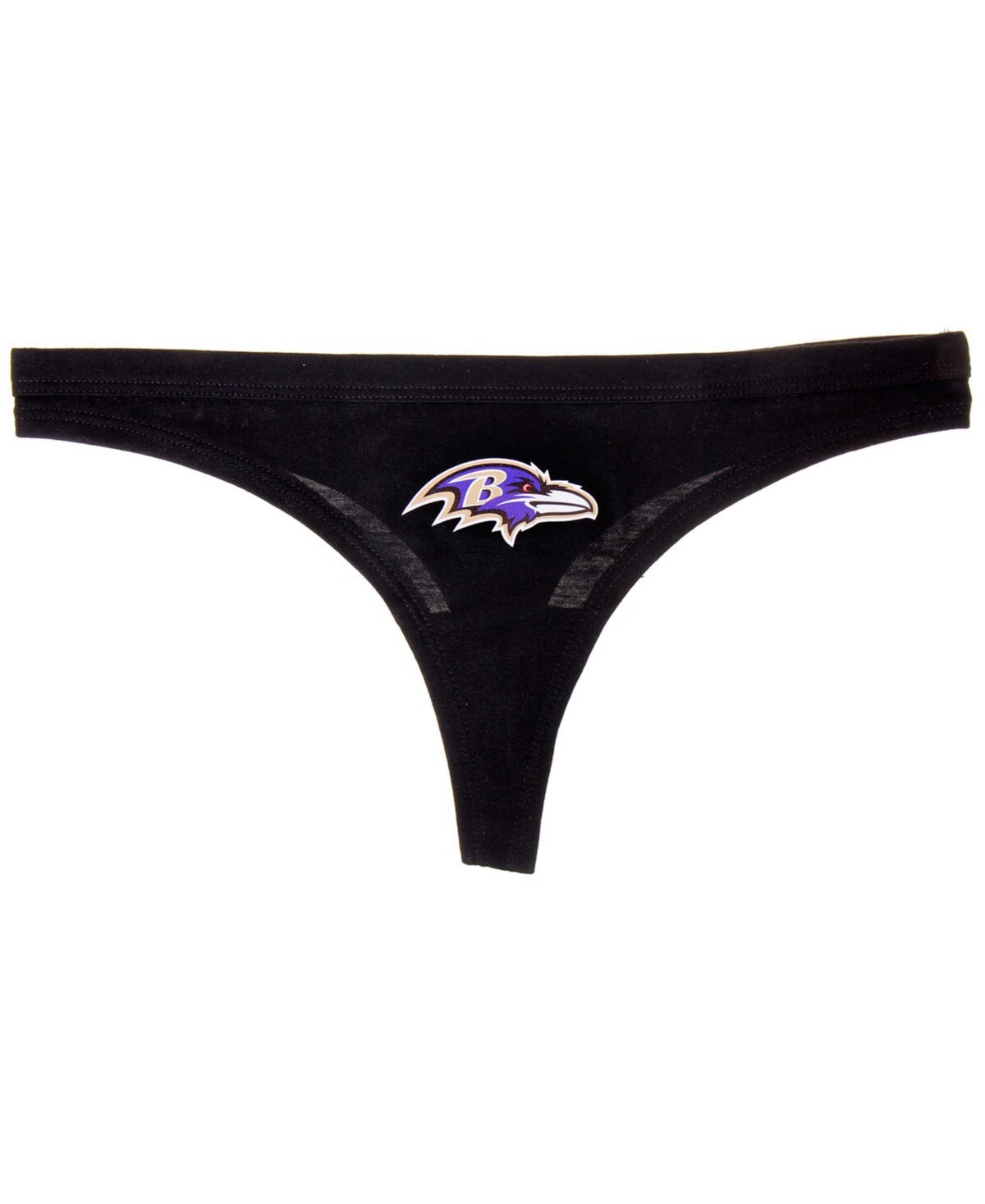 Women's Black Baltimore Ravens Solid Logo Thong - Black