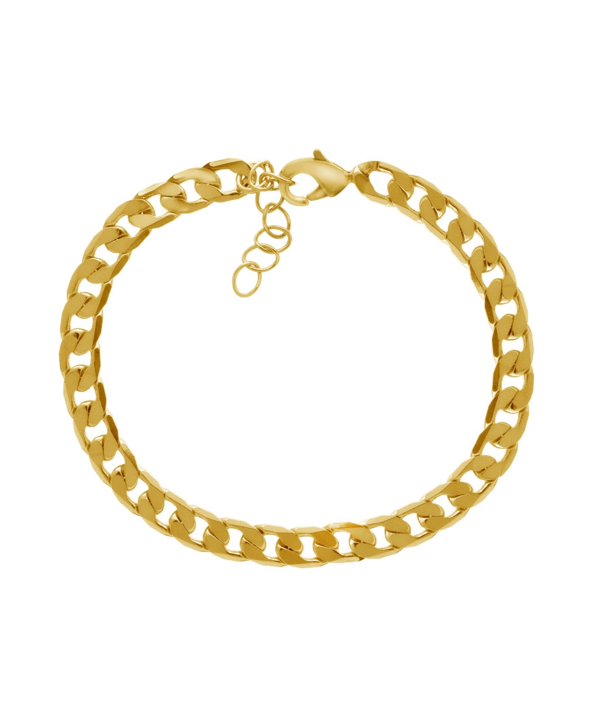 18k Gold Plated Curb Link Bracelet - Gold-Plated