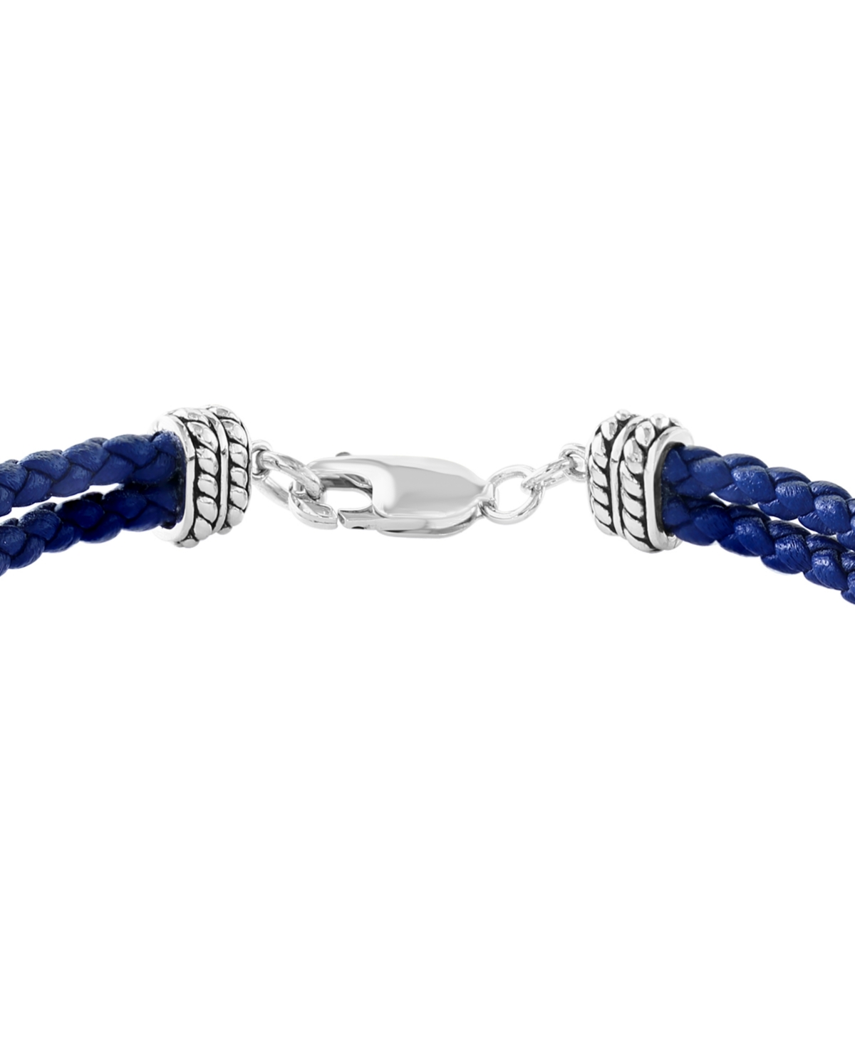 Effy Men's Lapis Lazuli Leather Cord Bracelet in Sterling Silver