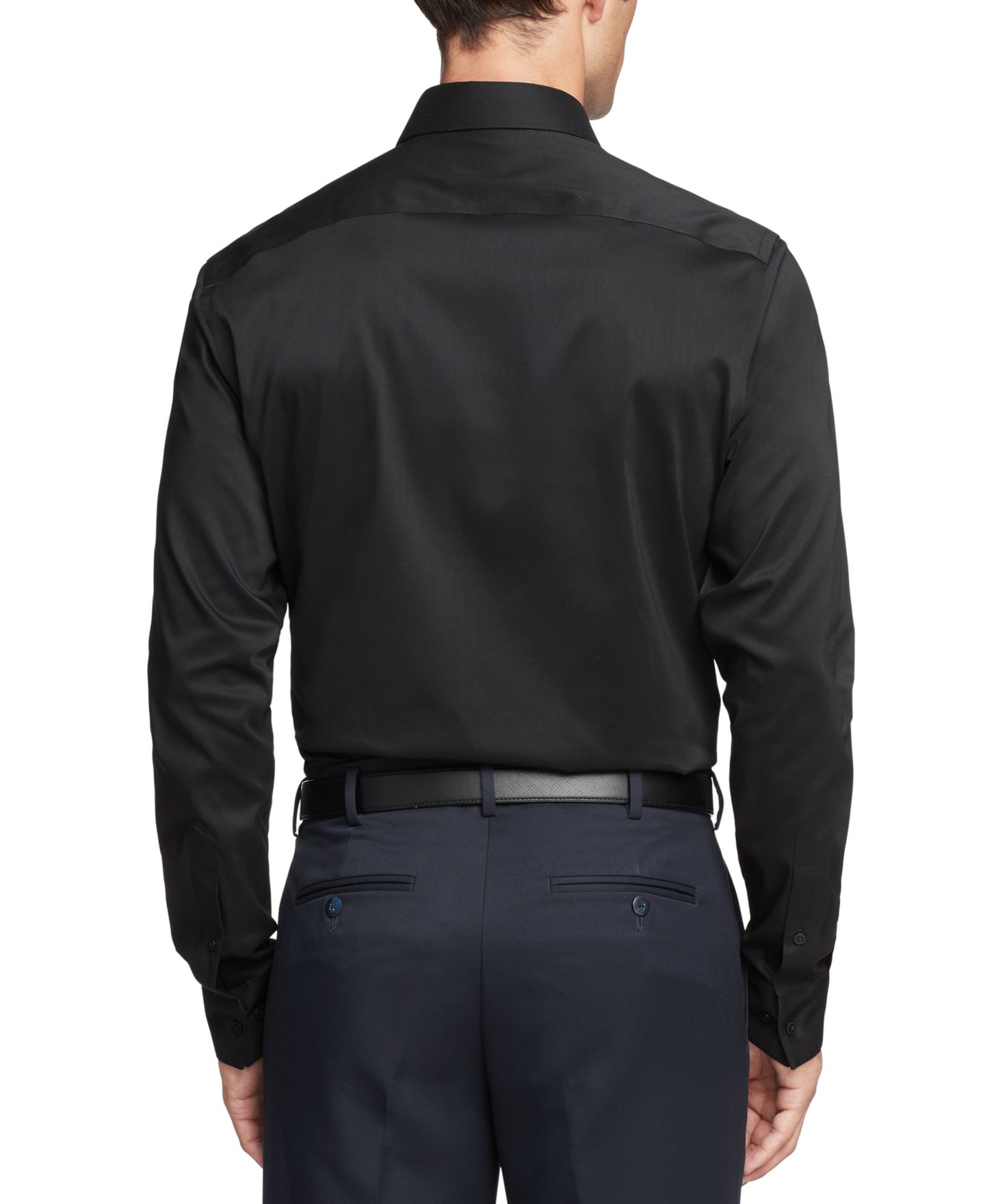 Мужская рубашка Van Heusen Regular-Fit Ultraflex Dress Shirt, цвет: Чёрный — фото 2