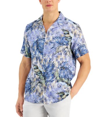 Club Room - Men's Timmy Leaf-Print Shirt
