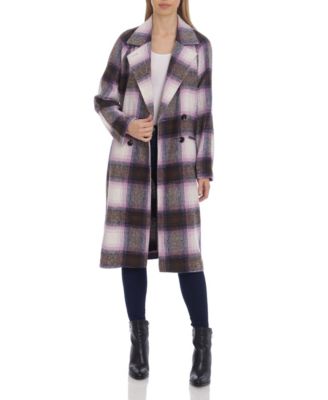 avec les filles plaid puffer coat