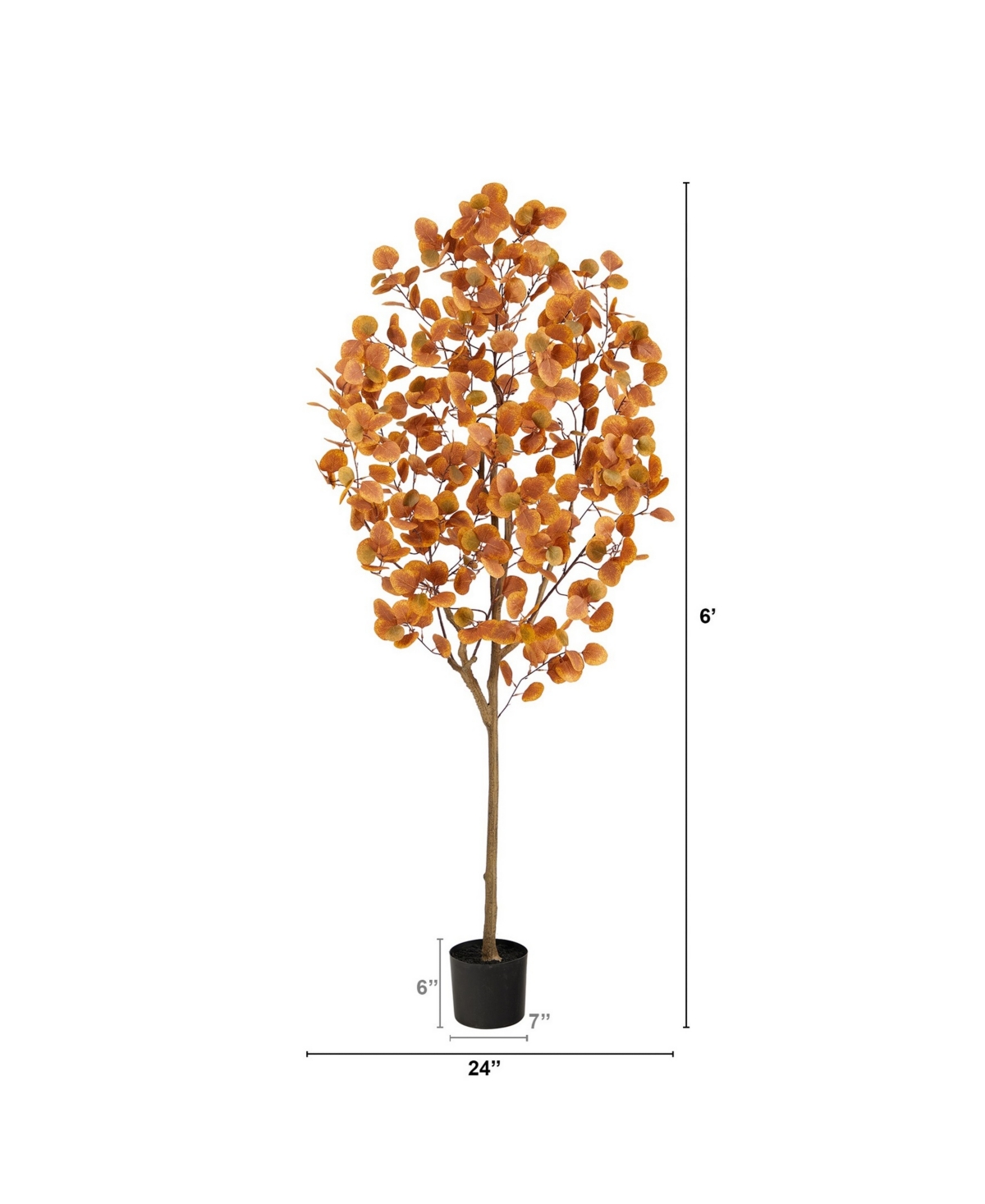 NEARLY NATURAL 6' AUTUMN EUCALYPTUS ARTIFICIAL TREE 