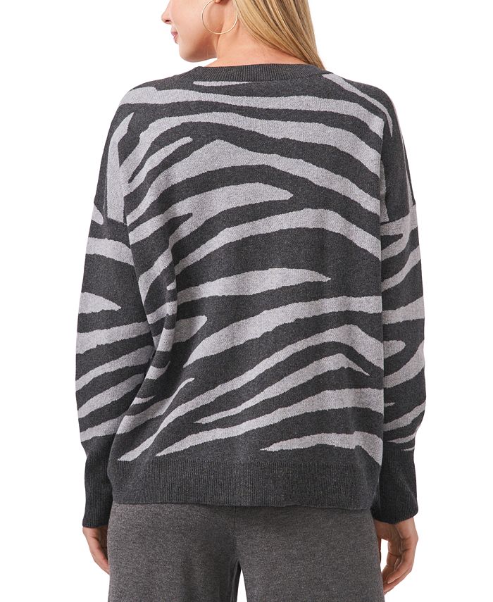 vince camuto zebra sweater
