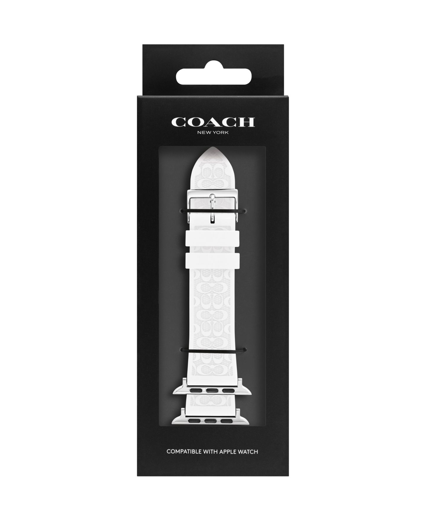 Ремешок для часов COACH White Silicone Strap 42/44/45mm Apple Watch Band — фото 4
