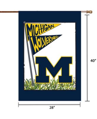 Multi Michigan Wolverines 28" x 40" Double-Sided House Flag