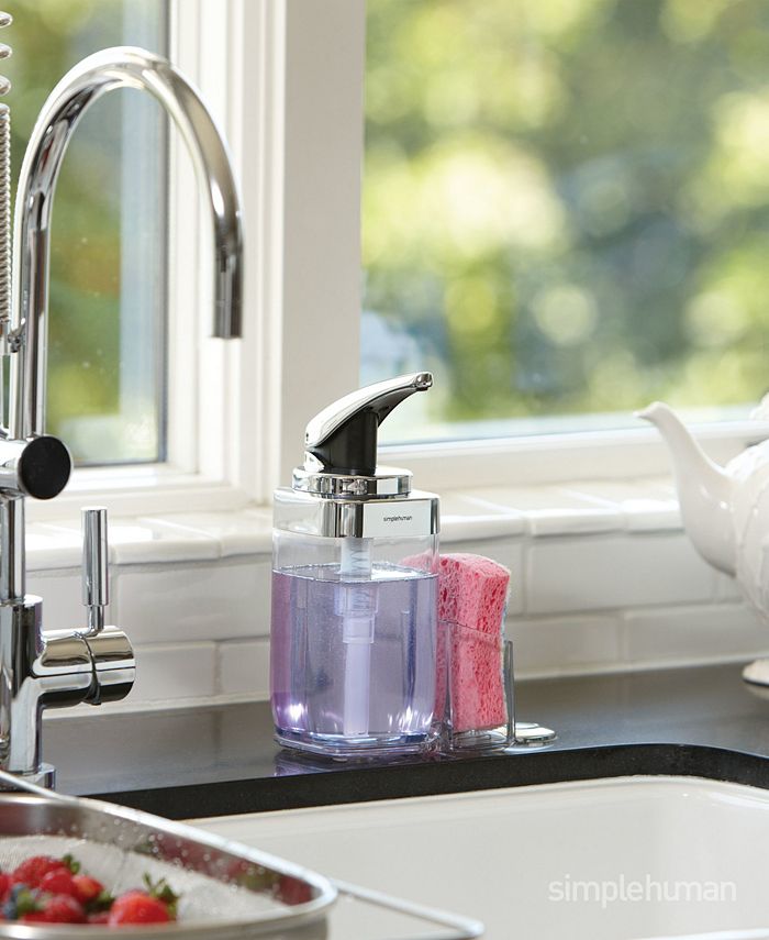 simplehuman 22Oz. Square Push Pump Soap Dispenser with Caddy Macy's