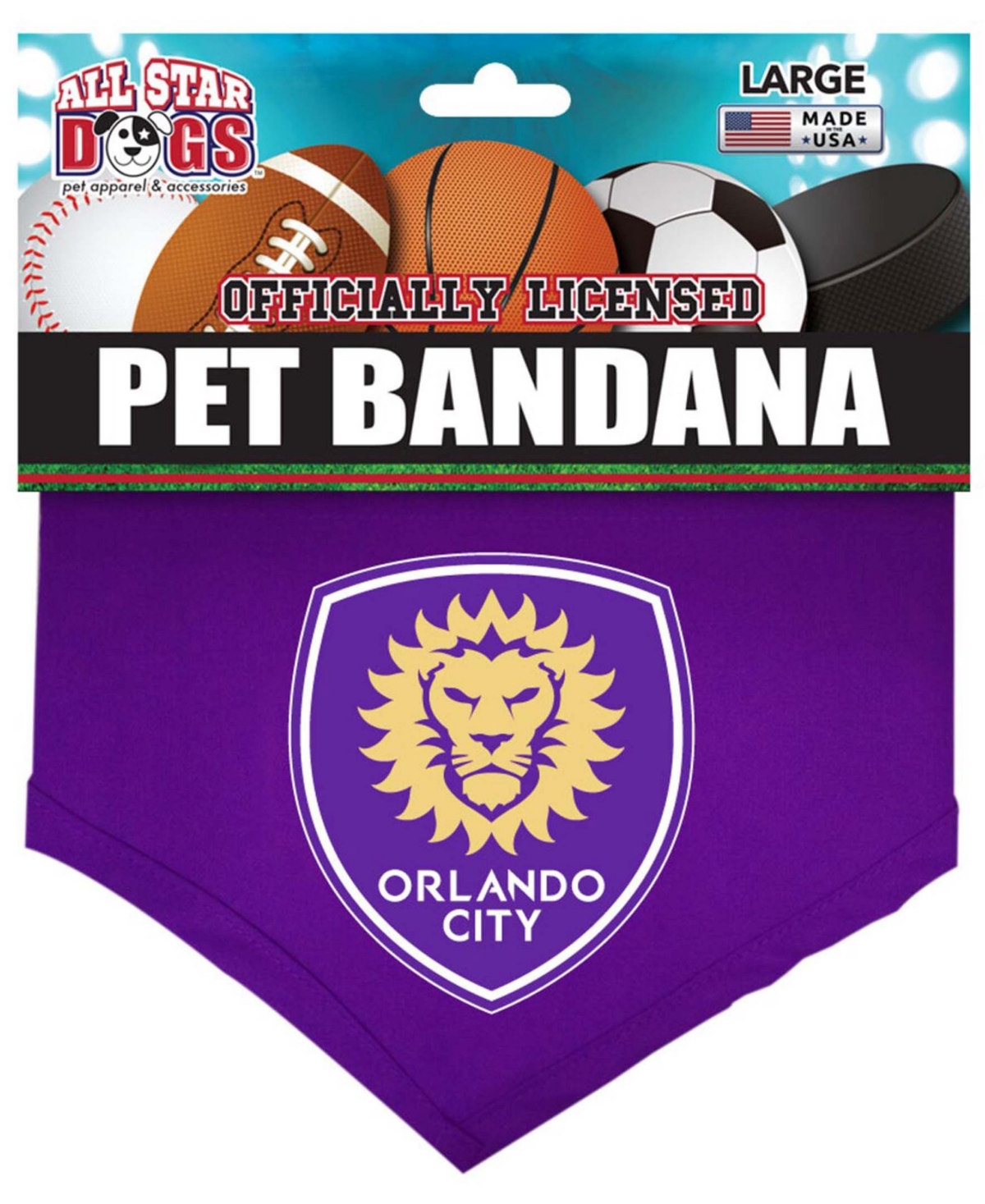 Purple Orlando City Sc Pet Bandana - Purple