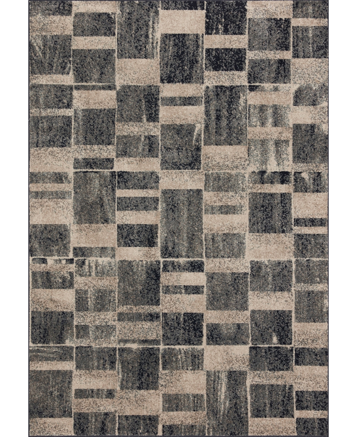 Loloi Ii Bowery Bowebow-03 6'7in x 9'7in Area Rug - Gray, Sand