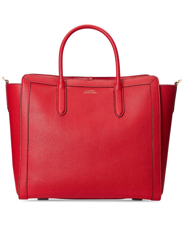 Lauren Ralph Lauren Medium Tyler Tote In Leather & Reviews - Handbags &  Accessories - Macy's