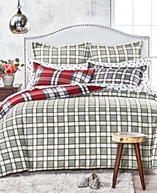 Holiday Flannel Candyland Duvet Cover, Created for Macy's