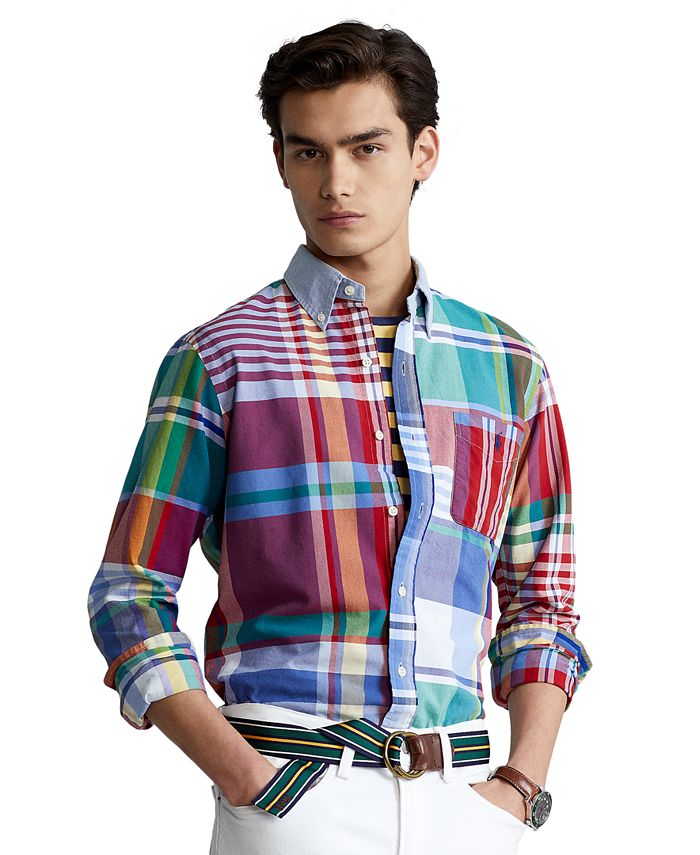 Polo Ralph Lauren Classic Fit Plaid Oxford Shirt & Reviews - Casual Button-Down Shirts - Men - Macy's