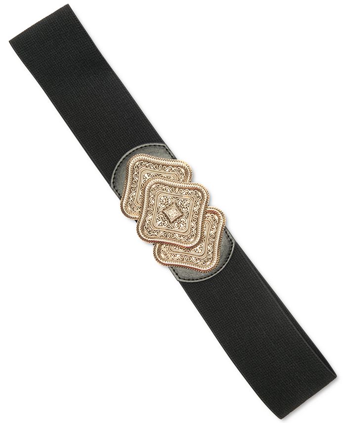 INC International Concepts Interlock Buckle Stretch Belt, Created for