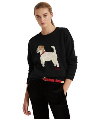 Lauren Ralph Lauren Intarsia-Knit Cotton Sweater & Reviews - Sweaters -  Women - Macy's