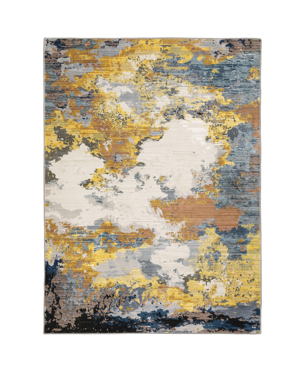 Jhb Design Convoy CON503 5'3in x 7'6in Area Rug - Yellow