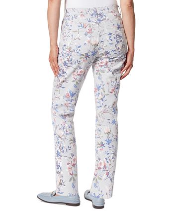 Amanda Floral-Printed Classic Straight Jeans