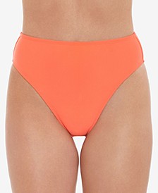 Juniors' Solid High-Cut Bikini Bottoms, Created for Macy's