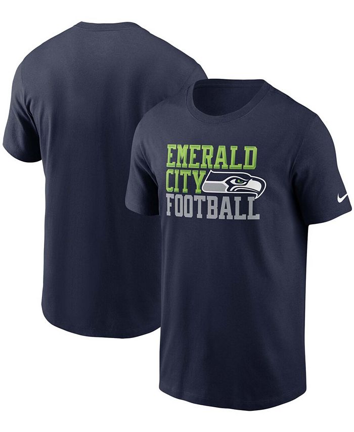 Nike - Men's College Navy Seattle Seahawks Hometown Collection Emerald City T-Shirt