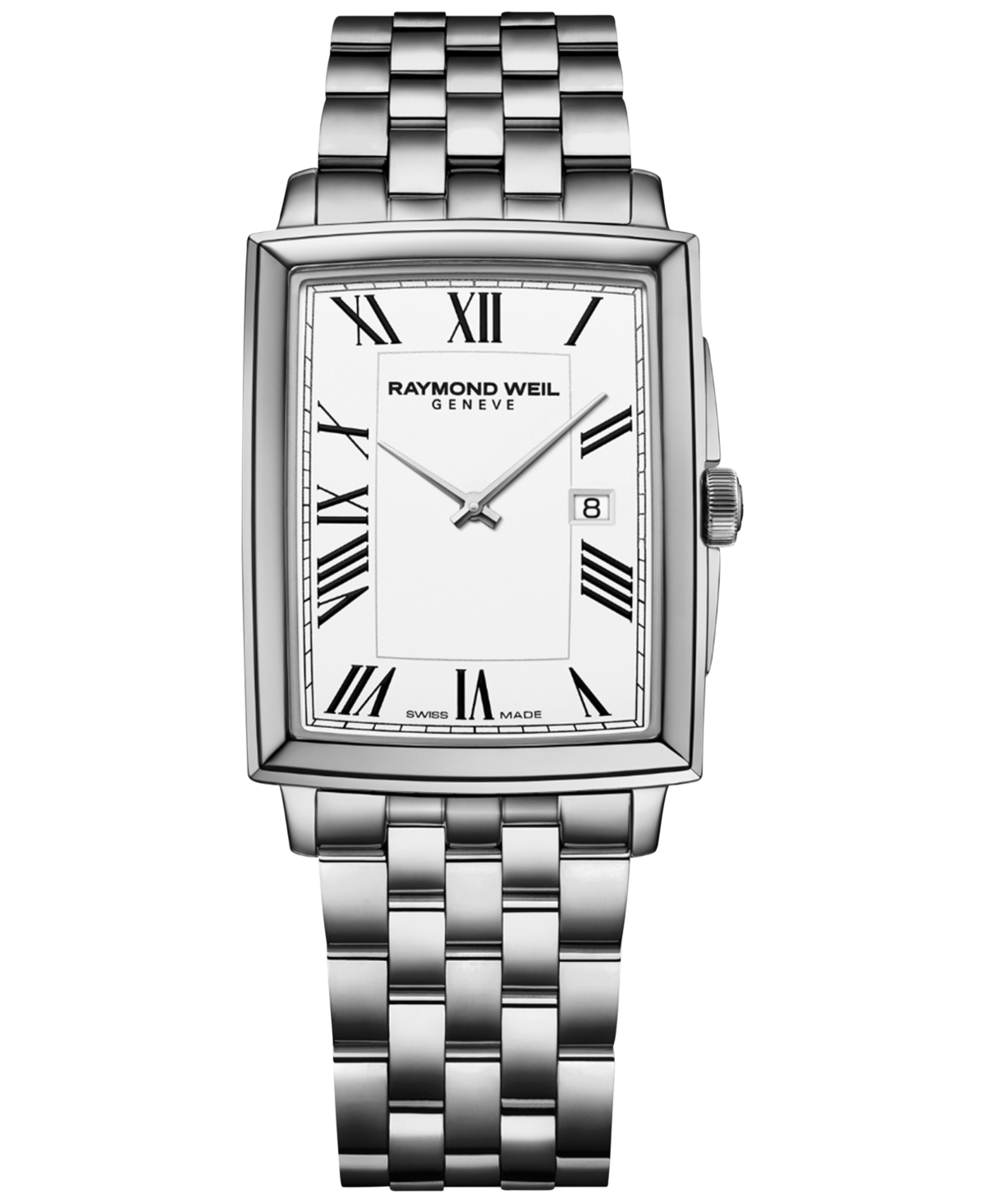 Raymond Weil Men's Swiss Toccata Stainless Steel Bracelet Watch 29x37mm In White/silver