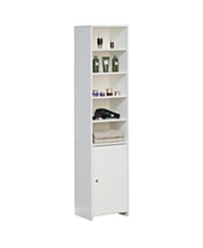 Tall Freestanding Bathroom Laundry Storage Organizer Cabinet Linen Tower