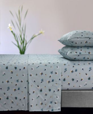 Tribeca Living Floryn Flannel Extra Deep Pocket 4 Piece Sheet Set, Full