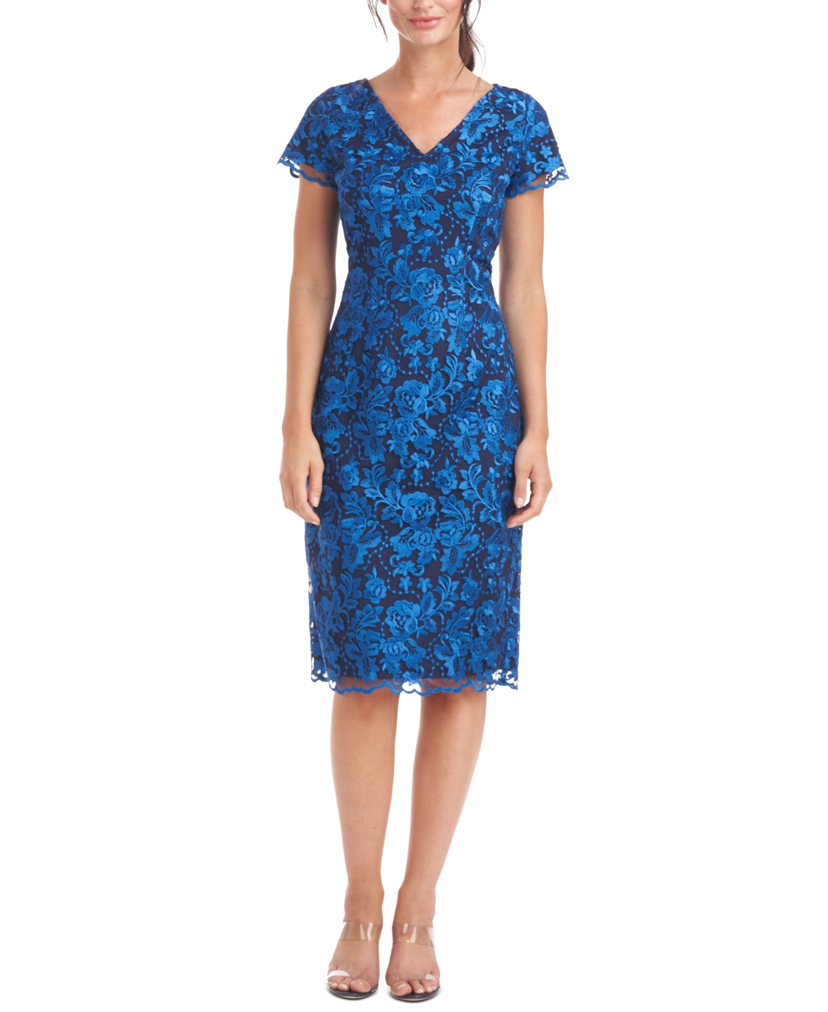 Js Collections Embroidered Sheath Dress | Smart Closet