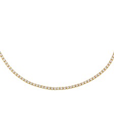 Thin Tennis Choker in 14k Gold Plated Over Sterling Silver