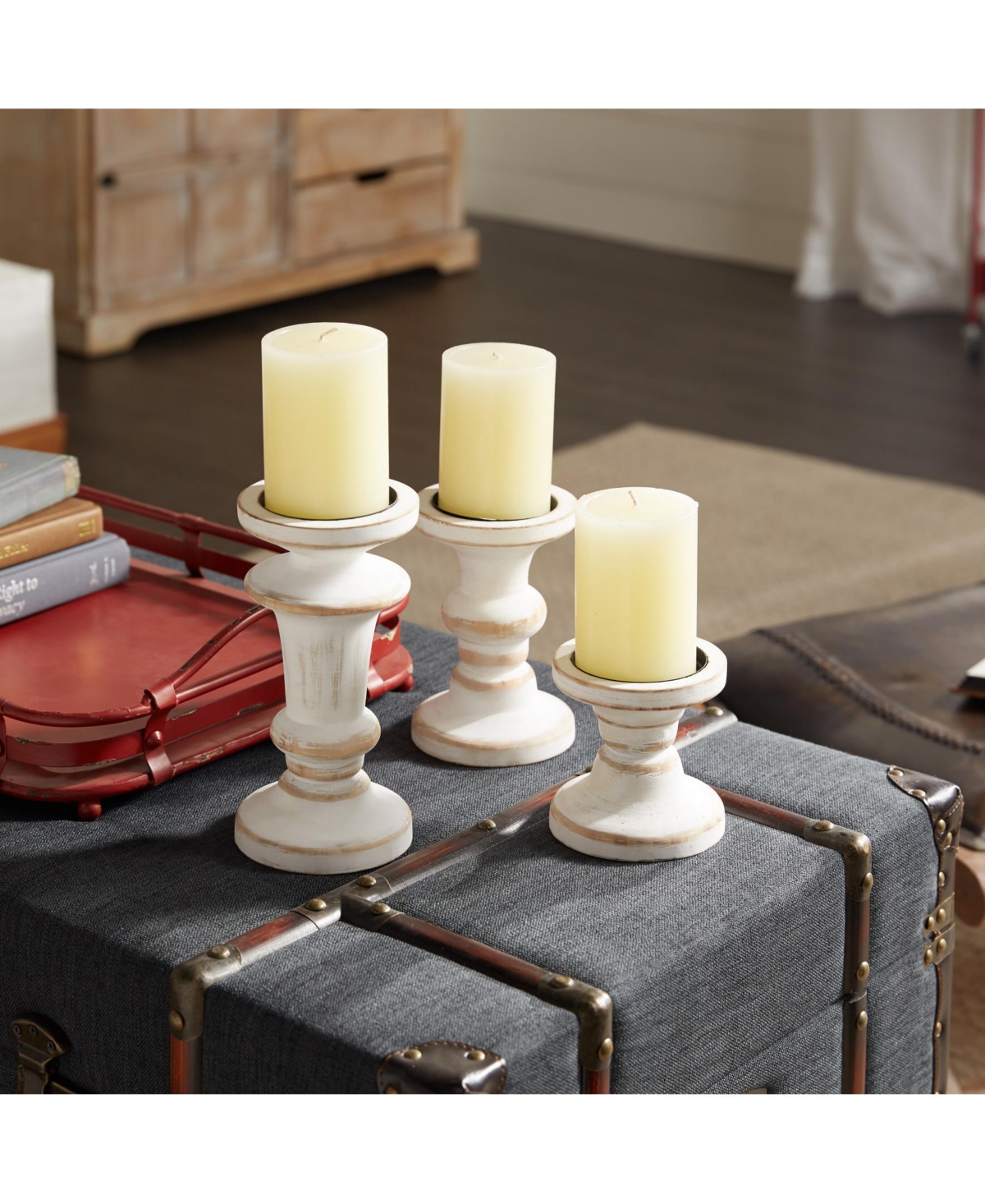 Farmhouse Candle Holder Set, 3 Pieces
