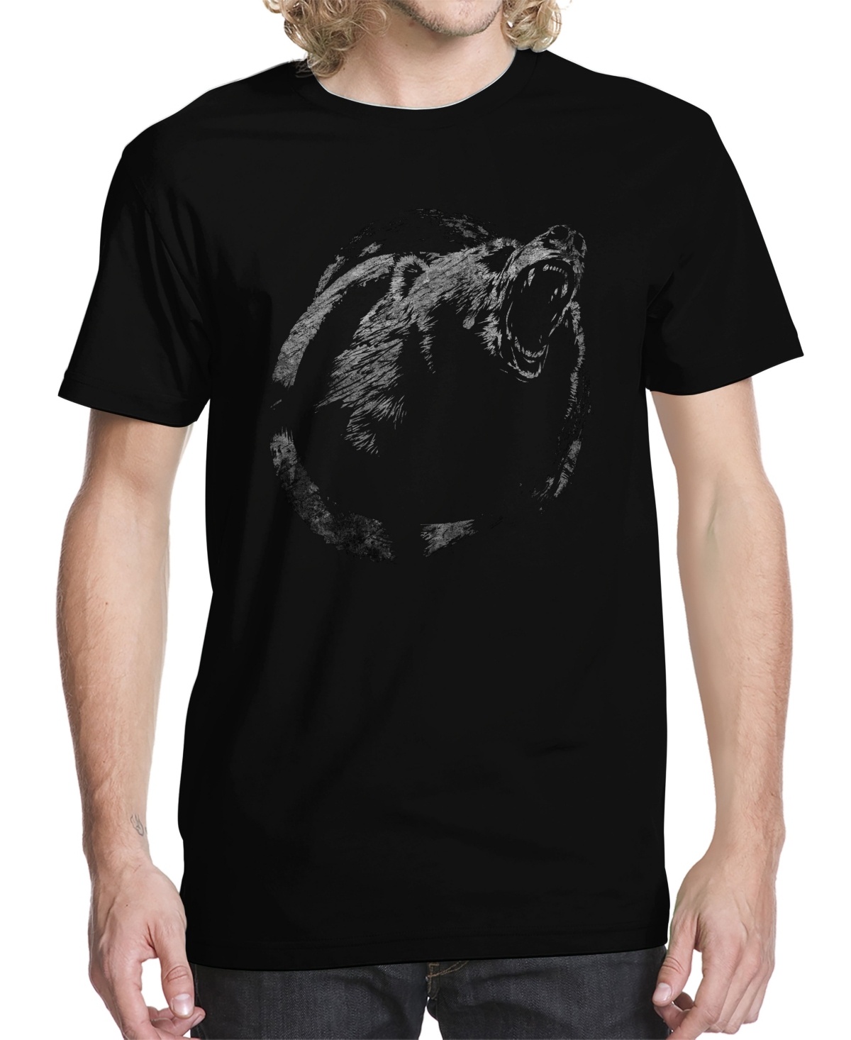 Men's Bear Graphic T-shirt - Black