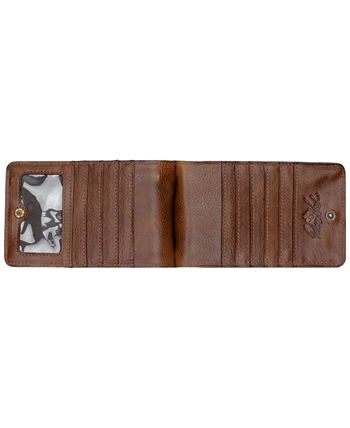 Patricia Nash Chiavella Leather Phone Crossbody Wallet - Antique Platinum