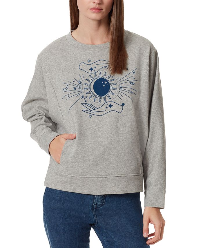 Frayed Denim Stormy Graphic Sweatshirt - Macy's