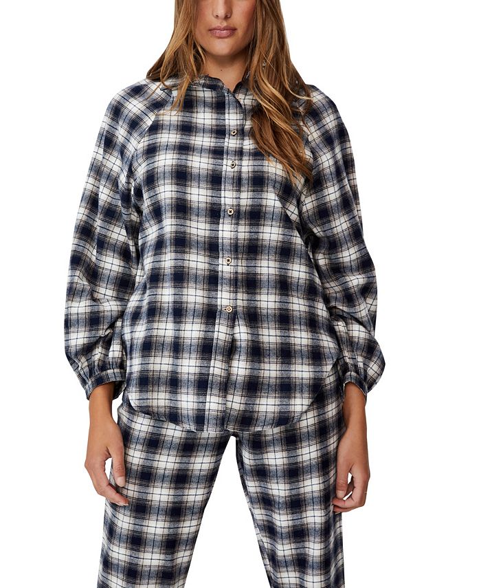 COTTON ON Women s Warm Flannel Sleep Shirt Macy s