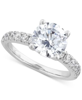 IGI Certified Lab Grown Diamond Engagement Ring (3 ct. t.w.) in 14k White  Gold