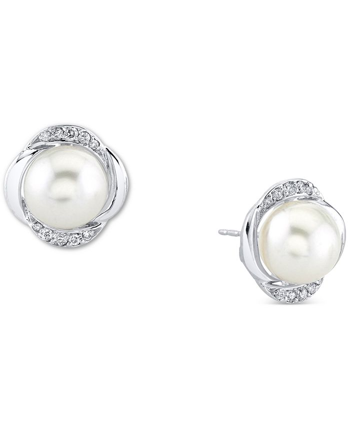 Macy's pearl stud 2025 earrings