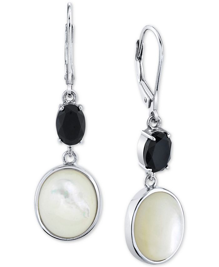 Macy's black onyx best sale earrings