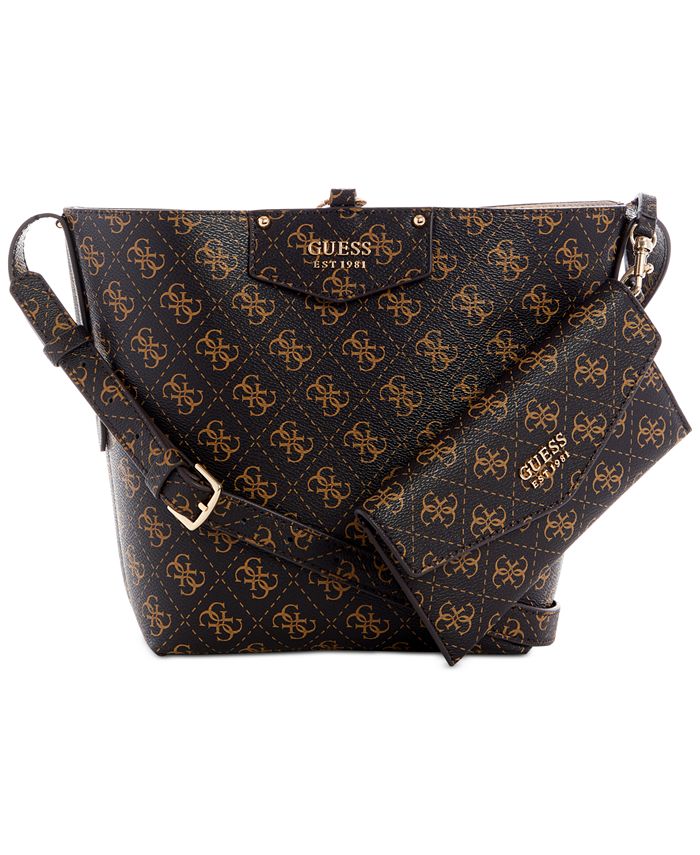 Guess Eco Brenton Bucket Caramel – Borsa A Secchiello In PU – Colore Caramello