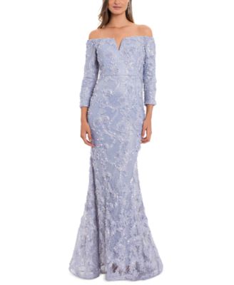 XSCAPE - Off-The-Shoulder Lace Gown