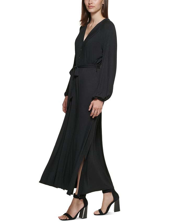 Calvin Klein Pleated Maxi Dress - Macy's