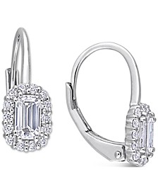 Lab-Created Moissanite Leverback Earrings (4/5 ct. t.w.) in Sterling Silver