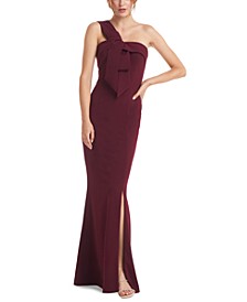 One-Shoulder Bow Gown