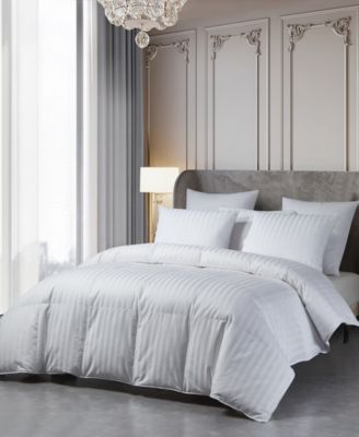 Hungarian Goose Down All Season Damask Stripe Comforter, King