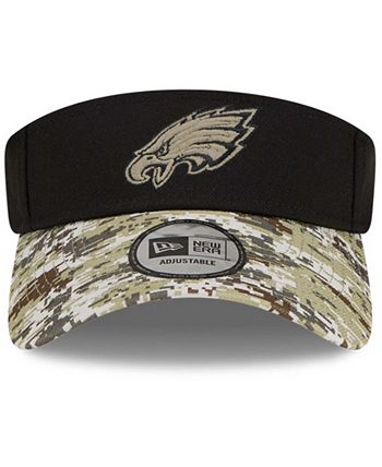 Men's New Era Black/Camo Philadelphia Eagles 2021 Salute To Service Visor