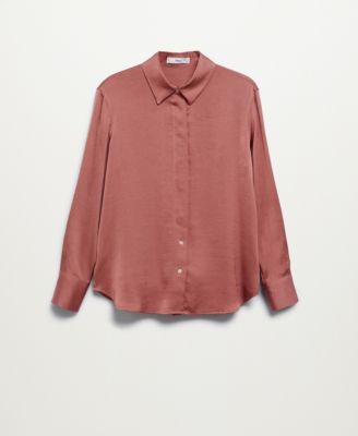 mango satin finish flowy shirt