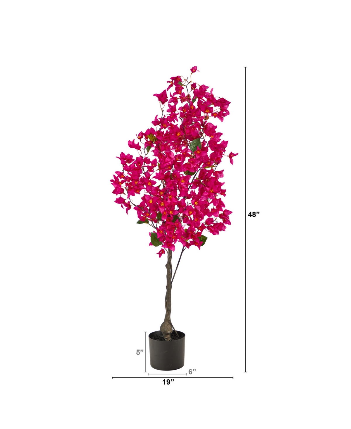 Nearly Natural 4' Bougainvillea Artificial Tree In Pink
