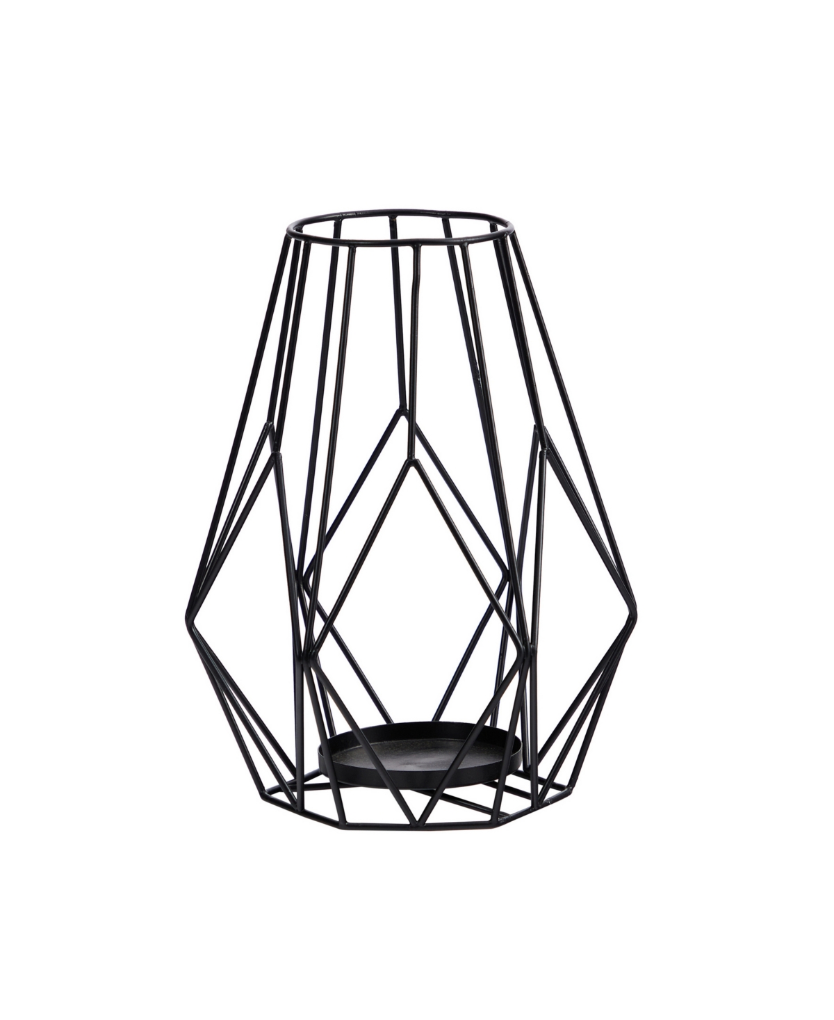 13 Geometric Black Metal Wire Votive Tea Lantern Candle Holder